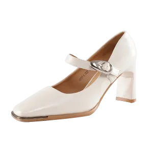 Туфли Mary Jane для женщин GUDIANFENGDU, бежевый