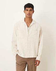 Рубашка свободного кроя ASOS DESIGN Revere в мелкую клетку