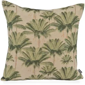 Декоративная подушка Пальмовое дерево для дивана, включая наполнитель, 50x30 см, декоративная подушка с пальмами, зеленая пальмовая подушка H.O.C.K., Dunkelgrün, grün + gemustert