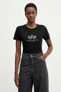 Базовая хлопковая футболка bl mirror leo w Alpha Industries, черный