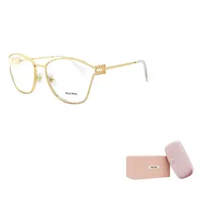 MIU MIU Нестандартные очки в золотой оправе Unisex Gold, Gold