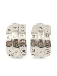 MM6 Maison Margiela серьги с логотипом, серебряный
