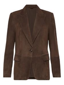 Brunello Cucinelli замшевый пиджак, коричневый
