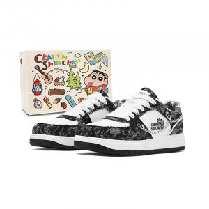 Crayon Shinchan Скользоустойчивые износостойкие легкие дышащие мужские лоу-топ скейтерские кеды деним черные, цвет Denim Black