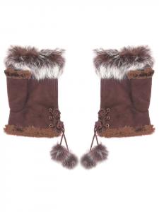 BEZLIT Перчатки без пальцев коричневого цвета