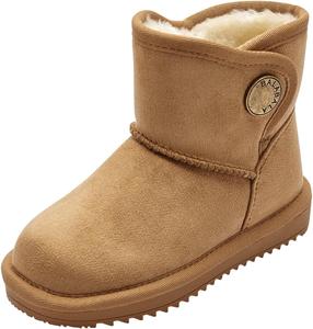 Водонепроницаемые зимние сапоги Balabala для девочек, теплые детские снежные сапоги, зимние сапоги для мальчиков, замшевые трекинговые сапоги с искусственным мехом, Tan