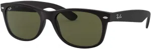 Солнцезащитные очки Ray-Ban Unisex Rb2132f New Wayfarer с низкой переносицей и квадратной формой, Rubber Black/G-15 Green