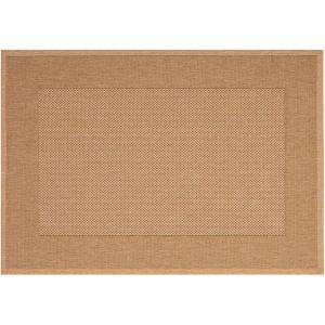 Коврик Courtyard natura для дома и улицы в рамке Safavieh, золотой, 244x244 см, круглый