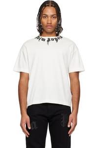 Palm Angels Футболка Off-White с изогнутым логотипом