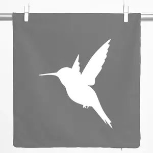 Декоративная наволочка Huuraa с изображением колибри, подарочная, 40x40 см, серо-стальной хлопок, украшение в виде колибри Hellweg Druckerei