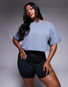 4505 Curve Icon, укороченная футболка из плотного хлопка с быстросохнущей отделкой, цвет «китайский синий»