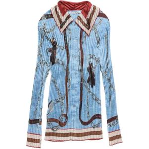 Рубашка плиссе Acne Studios, синий