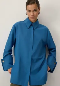 Блузка с широкими манжетами и пуговицами Touché Privé, Indigo
