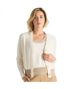 Роскошный кардиган из шерсти и кашемира Marie Mãro, бежевый