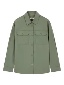 Рубашка с накладными карманами Studio Tomboy, зеленый