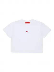 Укороченная футболка MAX&Co. Kids, белый