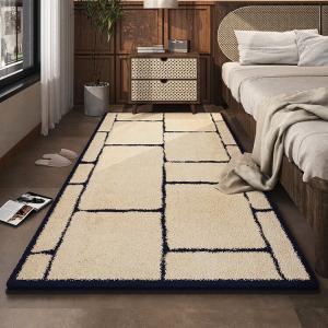 AOVOC Ковер 80х200 см из искусственной овчины для спальни/гостиной, японский минимализм