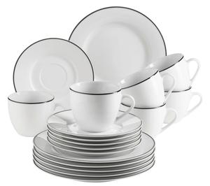 Кофейный сервиз Black, White Nola, 18 предметов Mäser, черный/белый