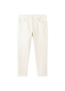 MANGO MAN Зауженные джинсы 'Ben' в светло-бежевом цвете