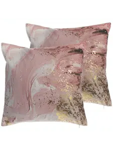 Декоративная подушка Beliani 2er Set Deko LANTANA, цвет rosa/weiß/gold