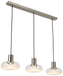 Подвесной светильник Novel, 85x20x120 см, белый/никель/прозрачный