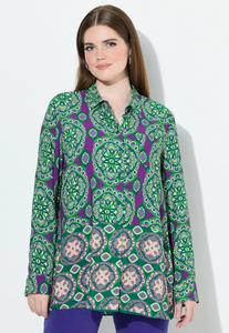 Блуза Ulla Popken PRINTED LONG SLEEVE , Oliv/Olive