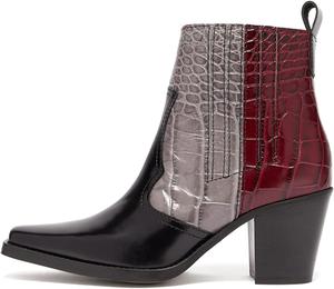 Женские ботильоны с квадратным носком и широким каблуком, комфортные ботинки с устойчивым каблуком в ковбойском стиле, модные короткие ботинки для прогулок и верховой езды, на вечеринку, вечер или в офис Generic, Color Matching