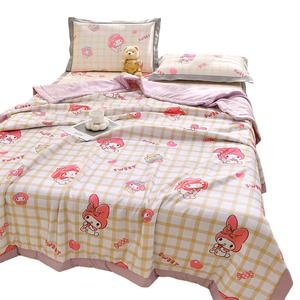 Летнее охлаждающее одеяло Cartoon для студенческого общежития, химическое волокно Sanrio, Sanrio Summer Quilt-Gugu Melody