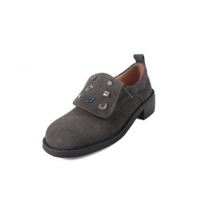 Повседневные однобортные туфли женские серые Yeezyy Reezy, Gray