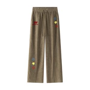 Повседневные брюки унисекс утепленные с флисовой подкладкой HUANQIU, хаки fleece-lined