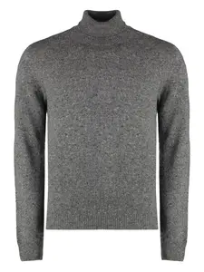 Свитер с воротником-стойкой THE (Alphabet), серый