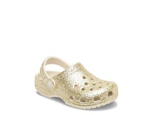 Сабо Crocs Classic Chunky Glitter Clog - Kids', золотой металлик
