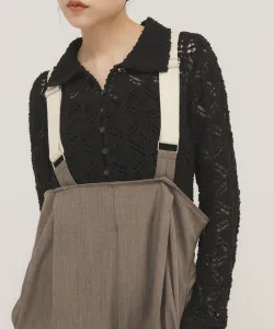Вязаная кружевная рубашка Kbf, цвет Black