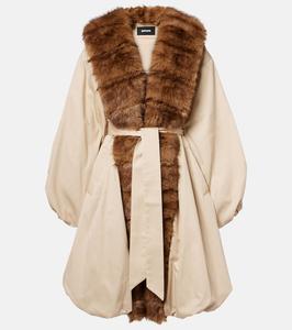 Пальто с поясом Rotate, Cement