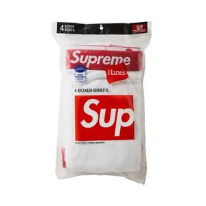 Боксеры Supreme x Hanes Boxer Briefs (4 Pack), White