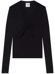 Courrèges футболка с драпировкой, черный