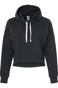 Женская укороченная толстовка с капюшоном J. America, цвет black solid