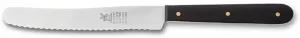 Нож ветряной мельницы, нож для булочек, (1 шт.), нож для завтрака, зубчатый край, ручка из нержавеющего пластика Windmühlenmesser Длина лезвия 12 см., черный