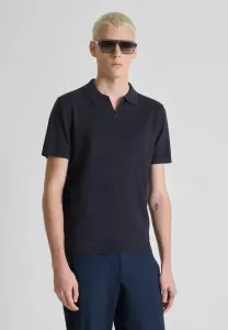 Свитер без пуговиц, короткие рукава, очень мягкая рубашка-поло Antony Morato, Blue Grey