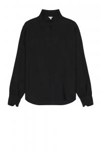 Рубашка с воротником-стойкой Saint Laurent, цвет Noir