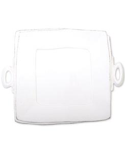 Квадратное блюдо с ручкой из коллекции Lastra VIETRI, белый