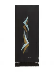 Шарф с бахромой Dolce & Gabbana, серый