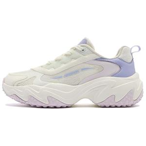 QIAODAN Женские кроссовки Spriggle Bunny V Slip Resistant, дышащие, низкие, массивные, белые, фиолетовые