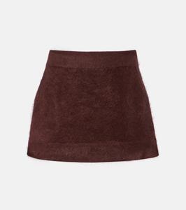 Мини-юбка Fluffy Statement из смесовой шерсти Dorothee Schumacher, Dark Chocolate