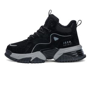 JEEP SPIRIT Короткие мужские ботинки для отдыха на открытом воздухе до середины голени, цвет графитовый черный