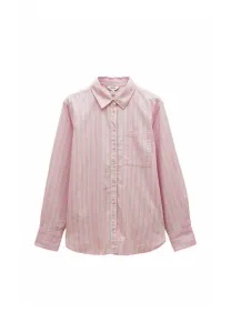 Блузка-Оксфорд в стиле бойфренд с пуговицами Joules, Pink Striped