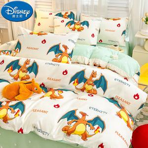 Disney Комплект постельного белья 1.5м, 4 предмета, простыня на резинке, 200x230 см, хлопок, Fire Breathing Dragon