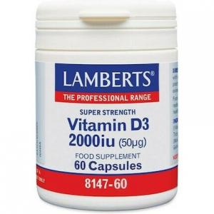 Витамин D3 2000 МЕ 50 г 60 капсул Lamberts
