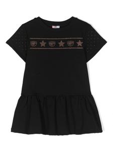 Chiara Ferragni платье с капюшоном и заклепками, черный