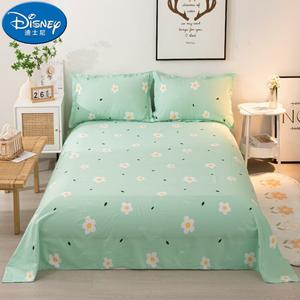 Disney Простыня 160х230 см из хлопка, цвет оранжевый, светло-зеленый